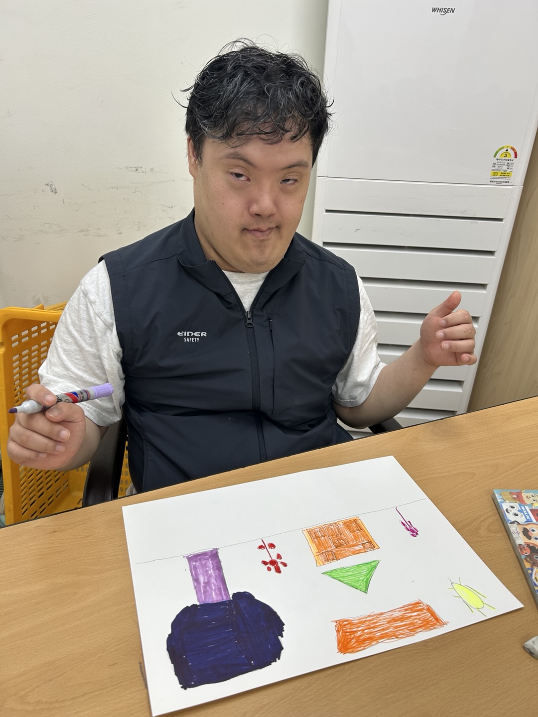 5월 16일 미술 동아리#수채화#나무와 꽃#집#들판